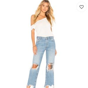 We The Free Maggie Straight Jean in Light Stone Wash